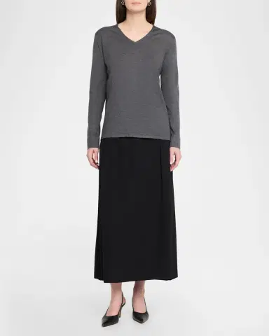The Row Pruce Wool-Silk Long-Sleeve Top | Thumbnail 2
