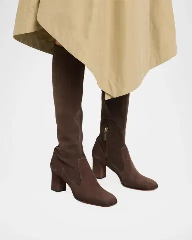 Simkhai 95mm Kayla Stretch Suede Ankle Boots | Thumbnail 2