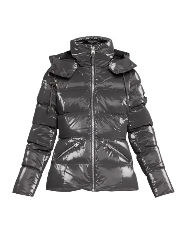 Madalyn-GLOZ Glossy Short Down Jacket