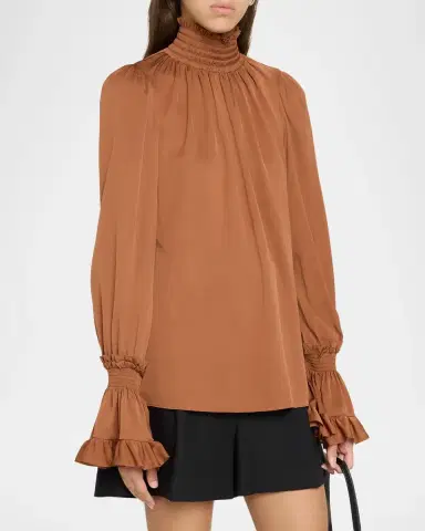 Kobi Halperin Maxine Smocked Blouse | Thumbnail 4