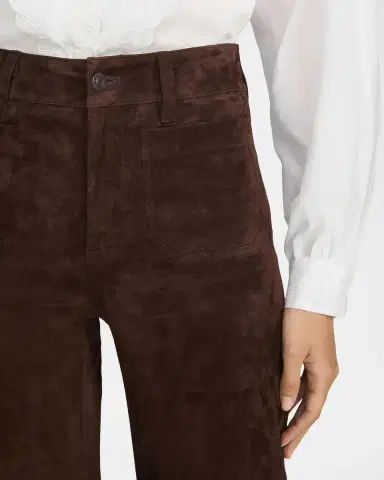 Frame Suede Slim Wide-Leg Pants | Thumbnail 5