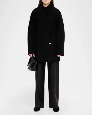 TOTEME Rounded Double-Breasted Peacoat | Thumbnail 2
