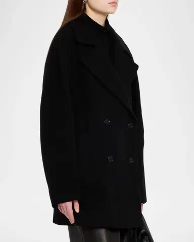 TOTEME Rounded Double-Breasted Peacoat | Thumbnail 4