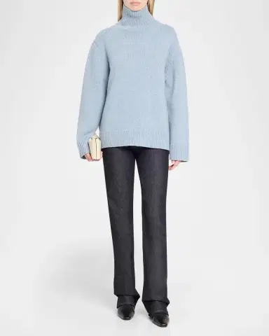 TOTEME Oversized Wool Turtleneck Sweater | Thumbnail 2