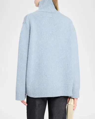 TOTEME Oversized Wool Turtleneck Sweater | Thumbnail 3