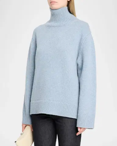 TOTEME Oversized Wool Turtleneck Sweater | Thumbnail 4