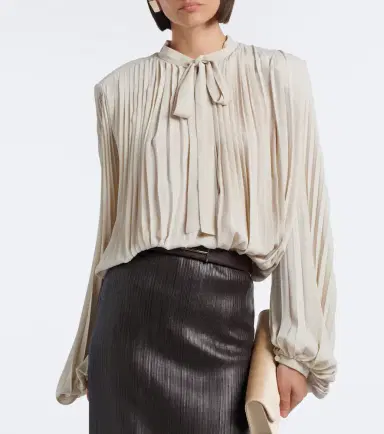 Tom Ford Plissé crêpe de chine blouse | Thumbnail 2