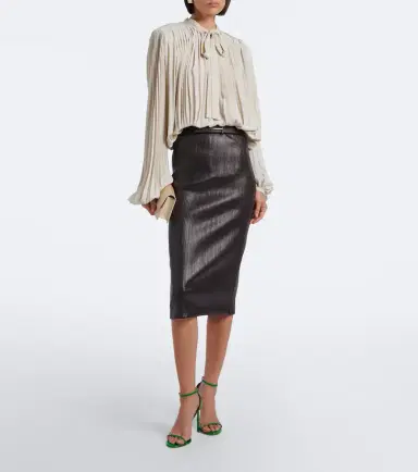 Tom Ford Plissé crêpe de chine blouse | Thumbnail 3