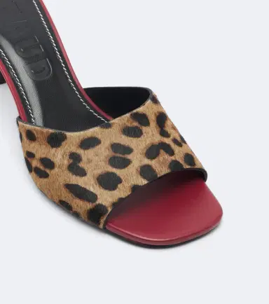 Staud Bea leopard-print calf hair mules | Thumbnail 2