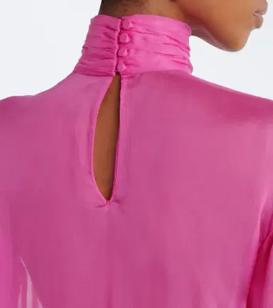 Roberto Cavalli Belted ruffled sheer silk gown | Thumbnail 3