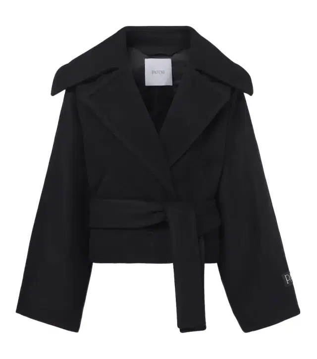 Patou Belted wool and silk peacoat