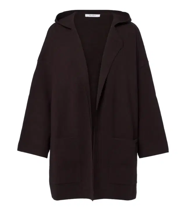 Hooded wool and cashmere cardigan