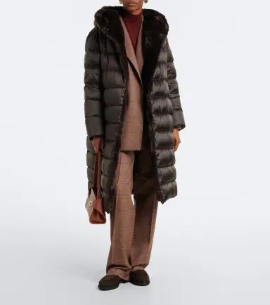Max Mara Belted hooded puffer coat | Thumbnail 4