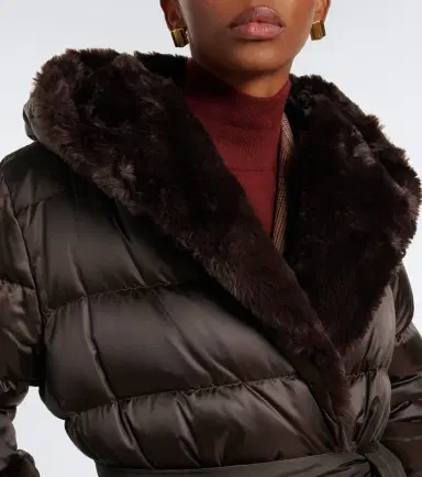 Max Mara Belted hooded puffer coat | Thumbnail 6