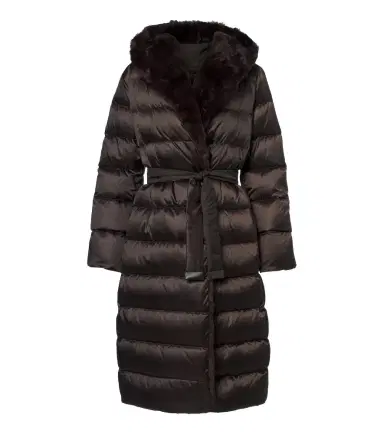Max Mara Belted hooded puffer coat | Thumbnail 1