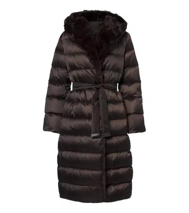 Max Mara Belted hooded puffer coat