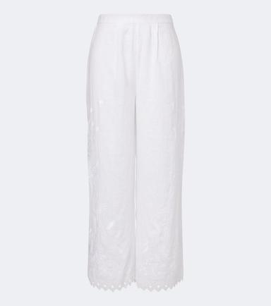 Eres Albatre embroidered linen wide-leg pants | Thumbnail 1