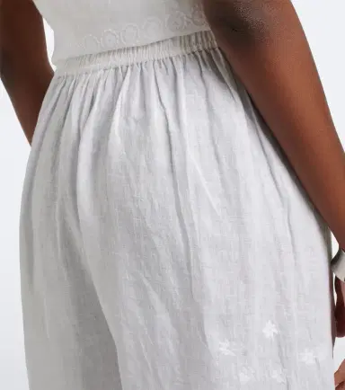 Eres Albatre embroidered linen wide-leg pants | Thumbnail 3