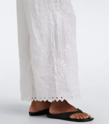 Eres Albatre embroidered linen wide-leg pants | Thumbnail 4