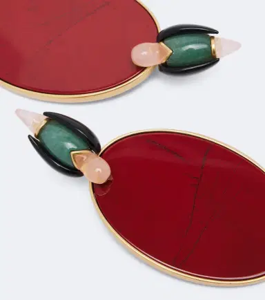 Zimmermann 16kt gold-plated embellished drop earrings | Thumbnail 3
