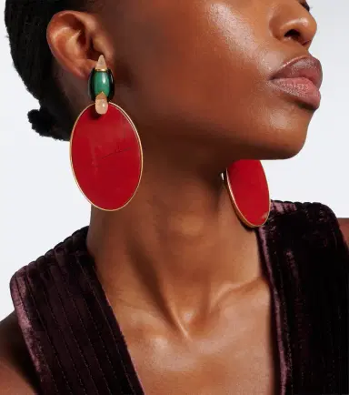 Zimmermann 16kt gold-plated embellished drop earrings | Thumbnail 6