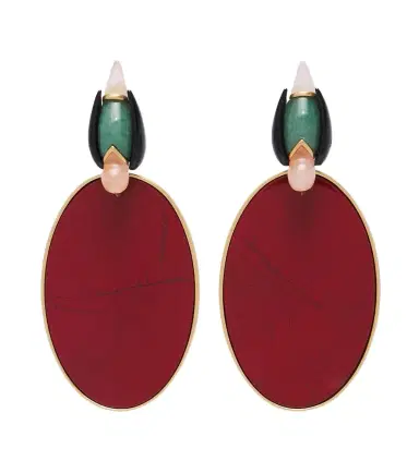 Zimmermann 16kt gold-plated embellished drop earrings | Thumbnail 1