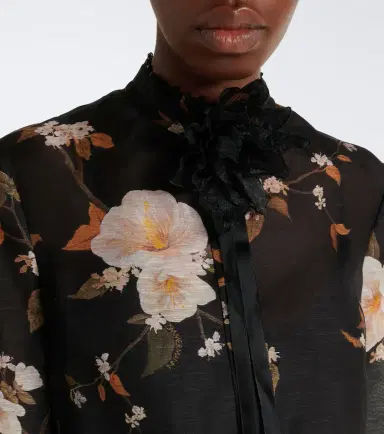 Zimmermann Ascent bow-detail linen and silk blouse | Thumbnail 5