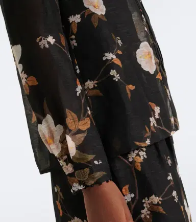 Zimmermann Ascent bow-detail linen and silk blouse | Thumbnail 6