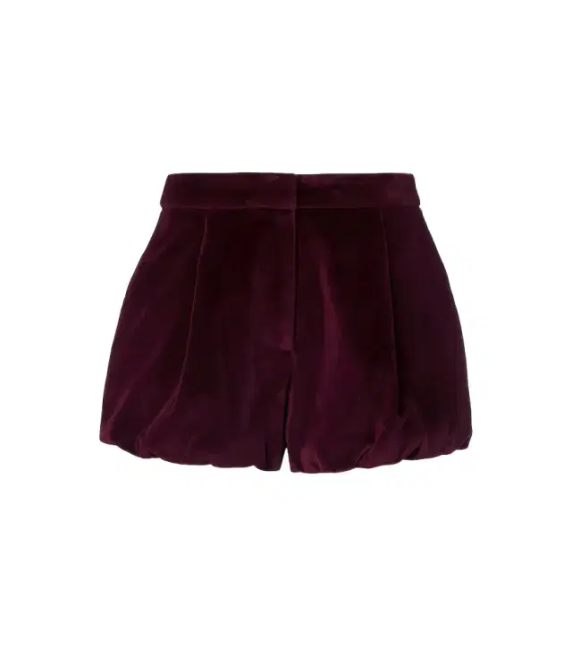 Posse Maria cotton velvet balloon shorts