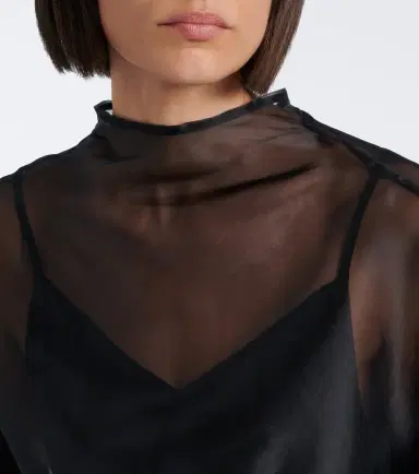 Staud Fia draped silk organza top | Thumbnail 2