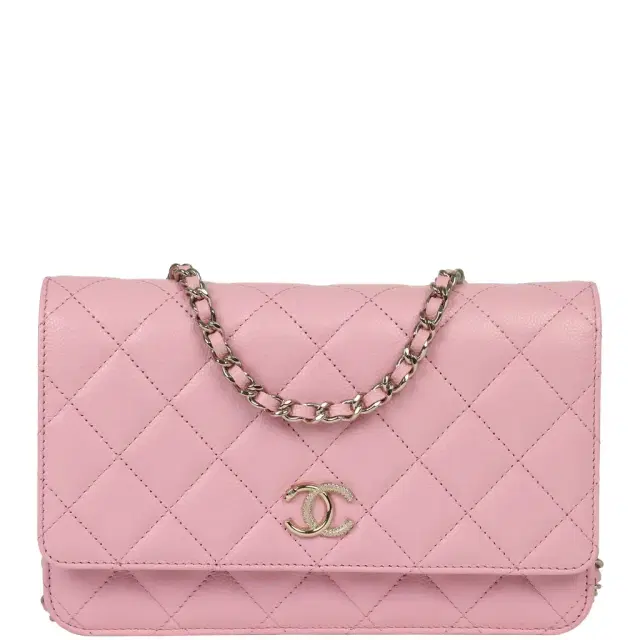 Chanel Chanel Classic Wallet On Chain WOC Pink Caviar Light Gold Hardware