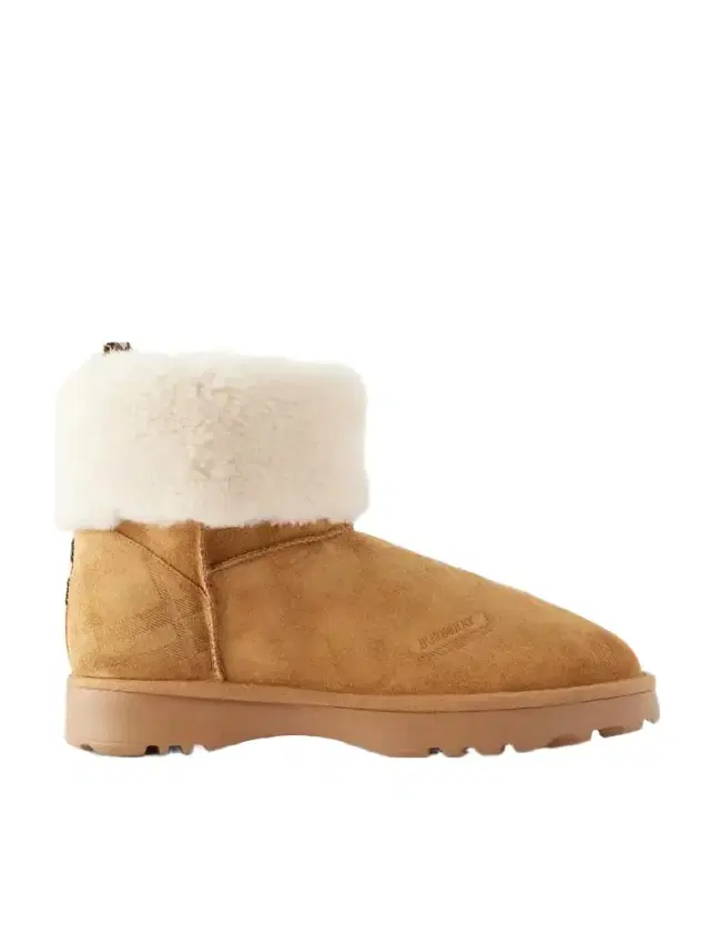 Burberry Shearling-trimmed Suede Ankle Boots
