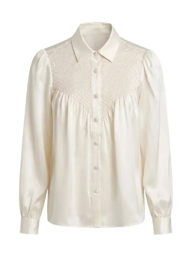Milvia Smocked Silk Blouse