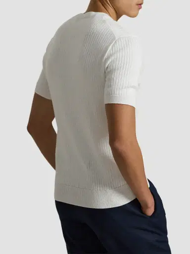 Polo Ralph Lauren Men's Houndstooth Cotton Interlock Short-Sleeve Polo Shirt | Thumbnail 3