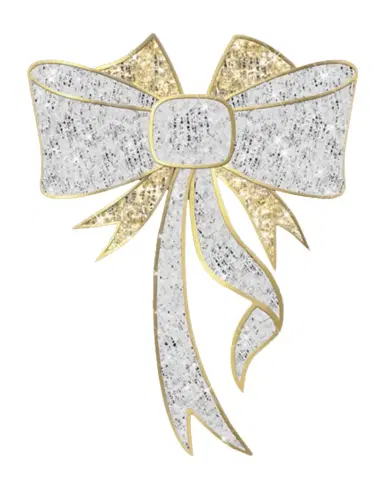 Barcana 2D LED Lit Bow Outdoor Decoration, 50" | Thumbnail 1