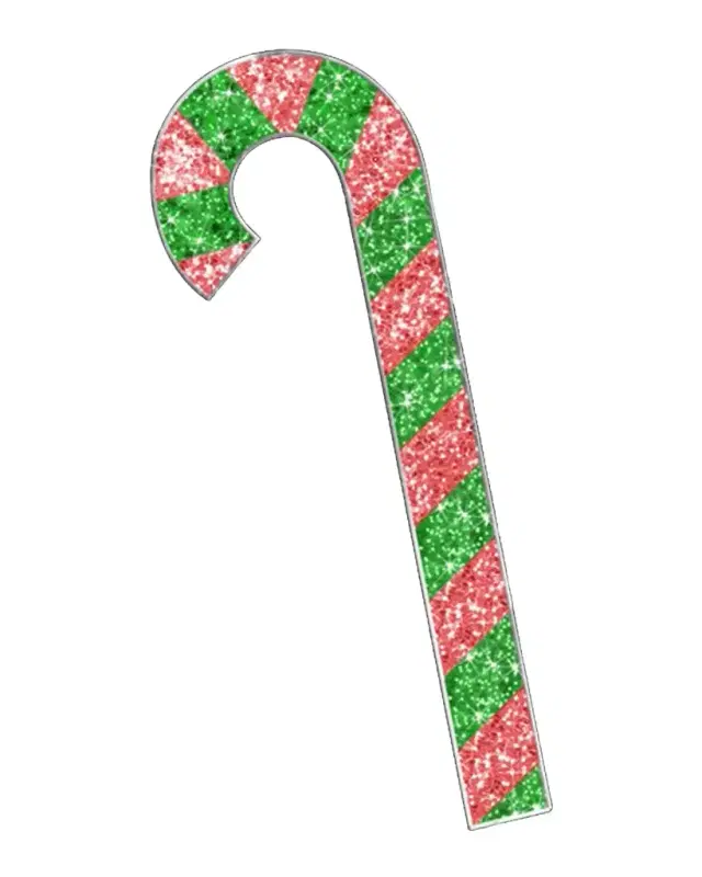 Barcana 2D LED Candy Cane Outdoor Decoration, 7 '2"