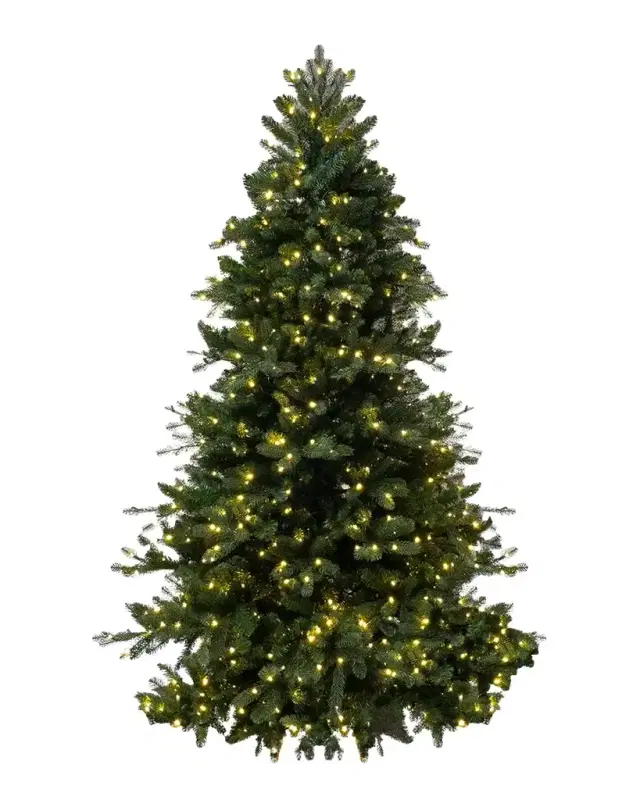 Barcana Chesapeake Fir Pre-Lit Christmas Tree with Warm White LED Lights, 9 '