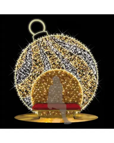 Barcana 8 '6" 2D Sit-In Christmas Ornament with Swirls | Thumbnail 2
