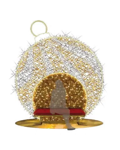 Barcana 8 '6" 2D Sit-In Christmas Ornament with Swirls | Thumbnail 1