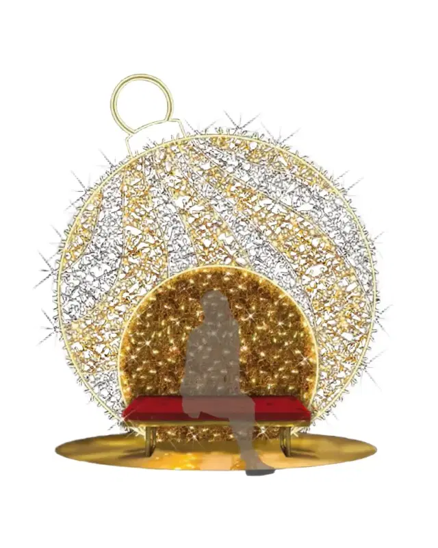 Barcana 8 '6" 2D Sit-In Christmas Ornament with Swirls