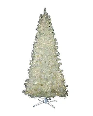 Barcana 9 ' White Iridescent Pre-Lit Christmas Tree with 8 Light Functions | Thumbnail 1
