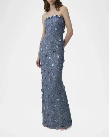 Simkhai Serafina Strapless Embellished Gown | Thumbnail 4