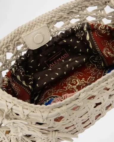 ALÉMAIS Woven Leather Maxi Tote Bag | Thumbnail 2