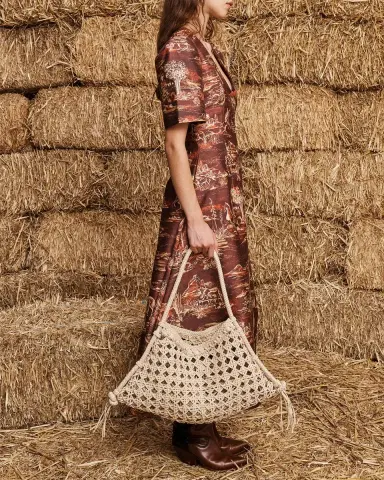 ALÉMAIS Woven Leather Maxi Tote Bag | Thumbnail 3