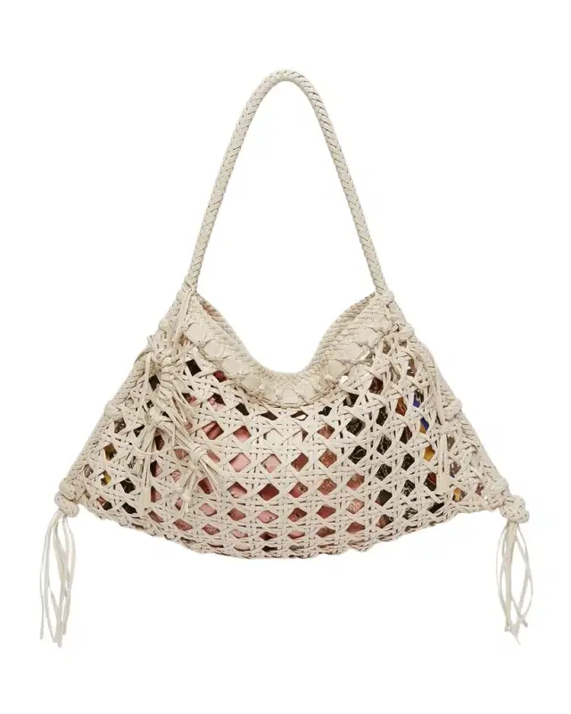 ALÉMAIS Woven Leather Maxi Tote Bag