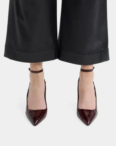 Stuart Weitzman 85mm Vinnie Patent Leather Ankle-Strap Pumps | Thumbnail 2