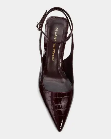 Stuart Weitzman 85mm Vinnie Patent Leather Ankle-Strap Pumps | Thumbnail 5