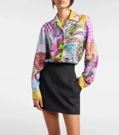 Versace Medusa printed silk shirt | Thumbnail 6