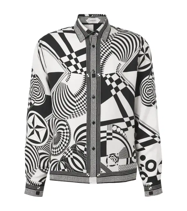 Versace Printed silk twill shirt