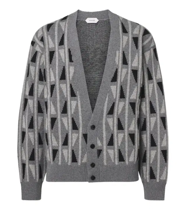 Versace Jacquard wool and cashmere cardigan